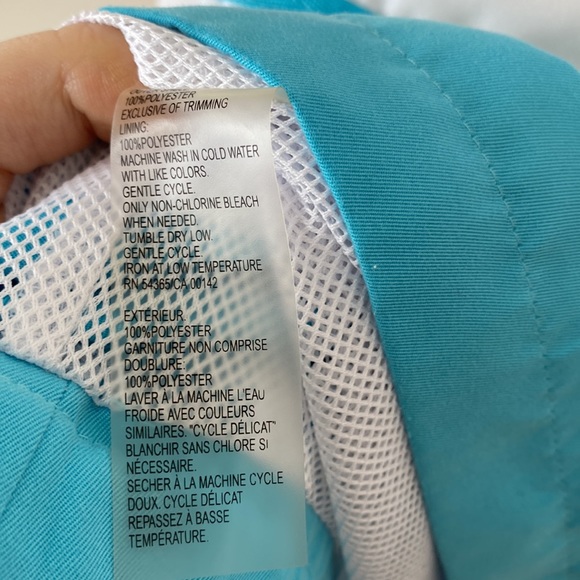 Vintage Bomber Butterfly Embroidered Blue and White Zip Lined Jacket Spring - Picture 8 of 8